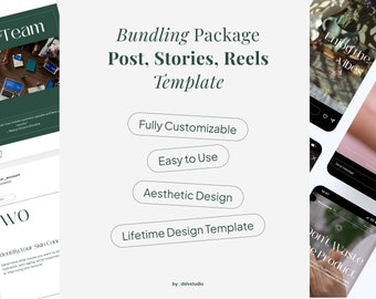 Template Instagram Post, Stories and Reels | Instagram Post | Instagram Stories | Instagram Reels | Instagram Template | Bundling Package