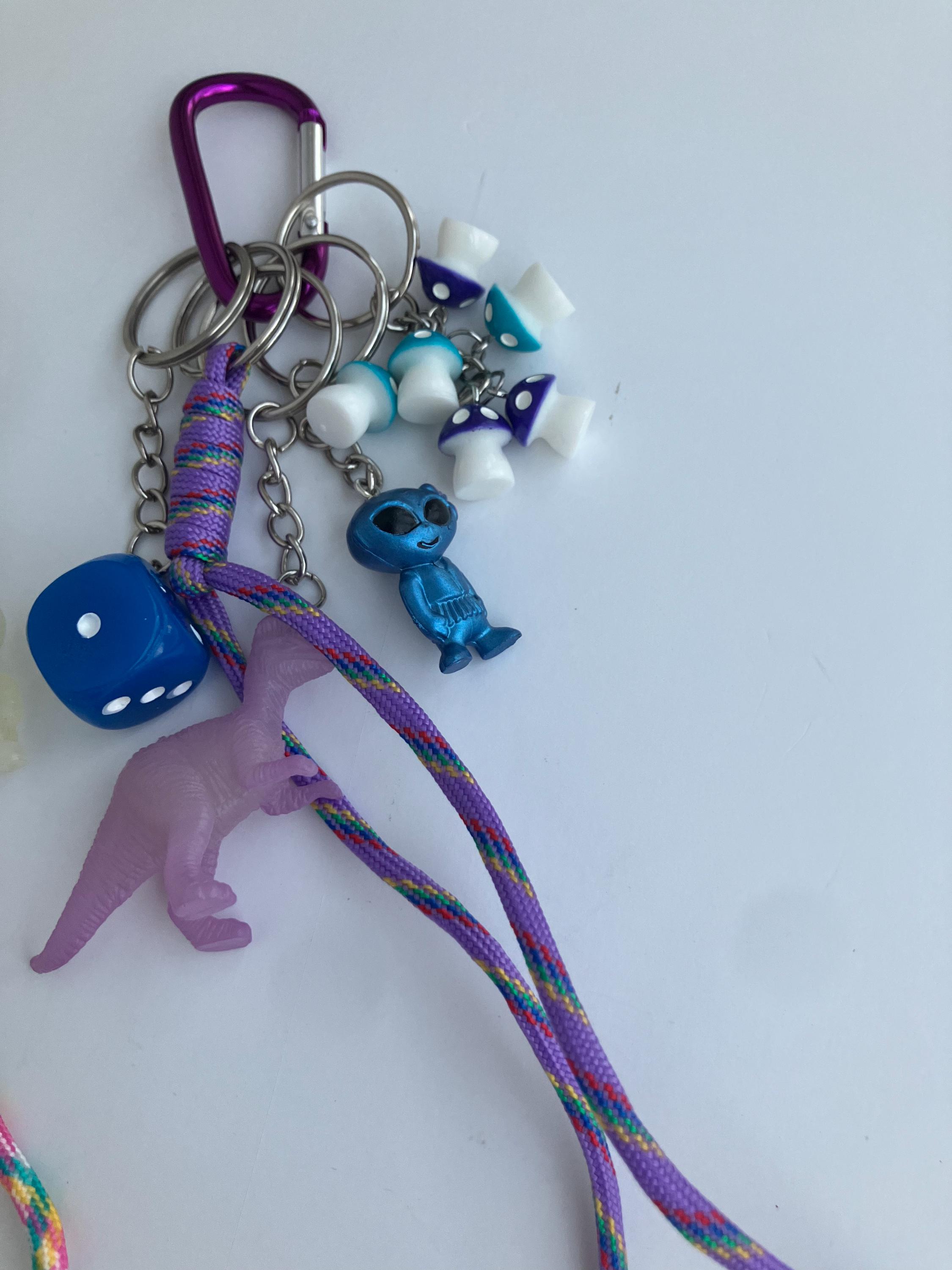 Cluster Keychain, Clutter Keychains, Bag Charms, Glow in the Dark ...