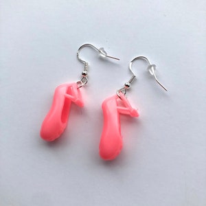 Barbie Inspired, Doll Shoes Earrings, Ballerina Style, Upcycled Toys, Nostalgia Jewelry, 90s Kid, Ballet Lover, Coquette Girl