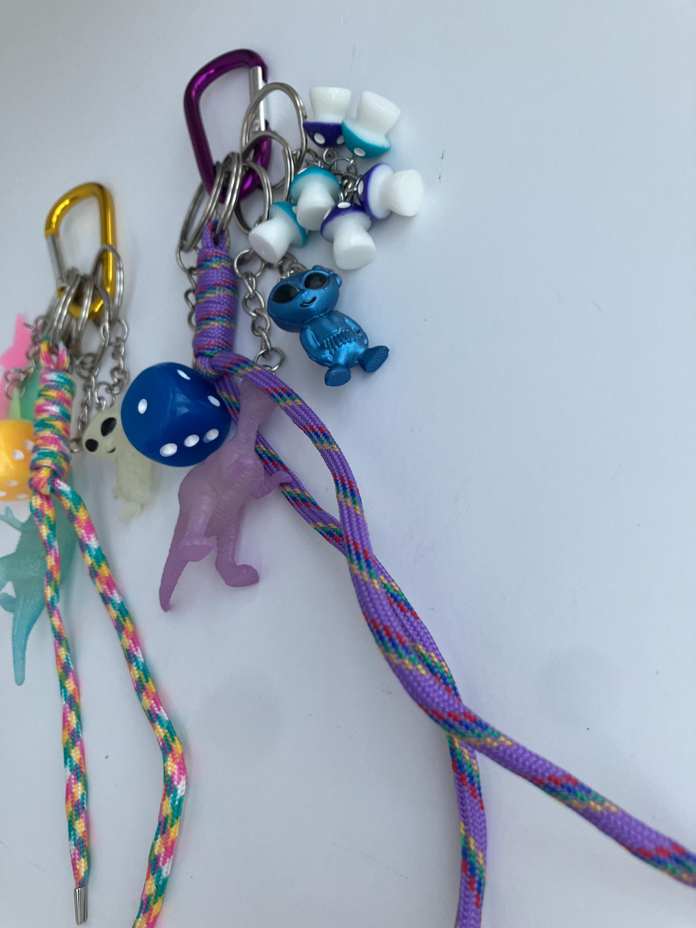 Cluster Keychain, Clutter Keychains, Bag Charms, Glow in the Dark ...