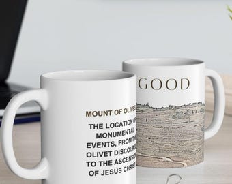 Good: Attributes of God Ceramic Coffee Mug Locations Significant to Christians and Biblical History