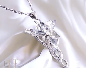 Arwen Evenstar Necklace Elven Grace and Aragorn's Love Inspired Cosplay pendant LOTR Elves Elfstone Elessar