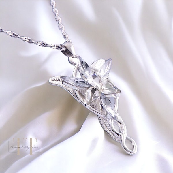 Arwen Evenstar Necklace Elven Grace and Aragorn's Love Inspired Cosplay pendant LOTR Elves Elfstone Elessar