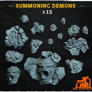 15x summoning demons - Basing Bits (3D Printed)