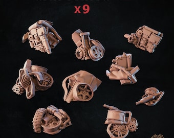 9x car parts sets - Basing Bits (3D Printed)