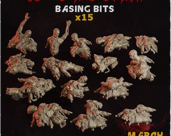 15x Blood and death corpses piles- Basing Bits (3D Printed)