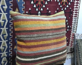 40x40 cm 16x16 inches,Kilim Pillow,Antique Pillow,Carpet Pillow,Moroccon Pillow,Decorative Pillow,Throw Pillow,Bench Pillows,Rug Pillows,Rug