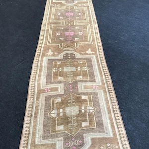 3 ft / 11 ft  Runnerrug oushak   runner rug turkısh runner rug vıntage runner rug kıtchen runner rug rug runner hallway runner rug