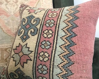 45x45 cm 18x18 inches,Kilim Pillow,Antique Pillow,Carpet Pillow,Moroccon Pillow,Decorative Pillow,Throw Pillow,Bench Pillows,Rug Pillows,Rug