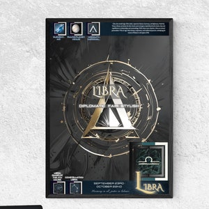 Libra Zodiac Art Print: Diplomatic, Fair, Stylish (Digital Download)