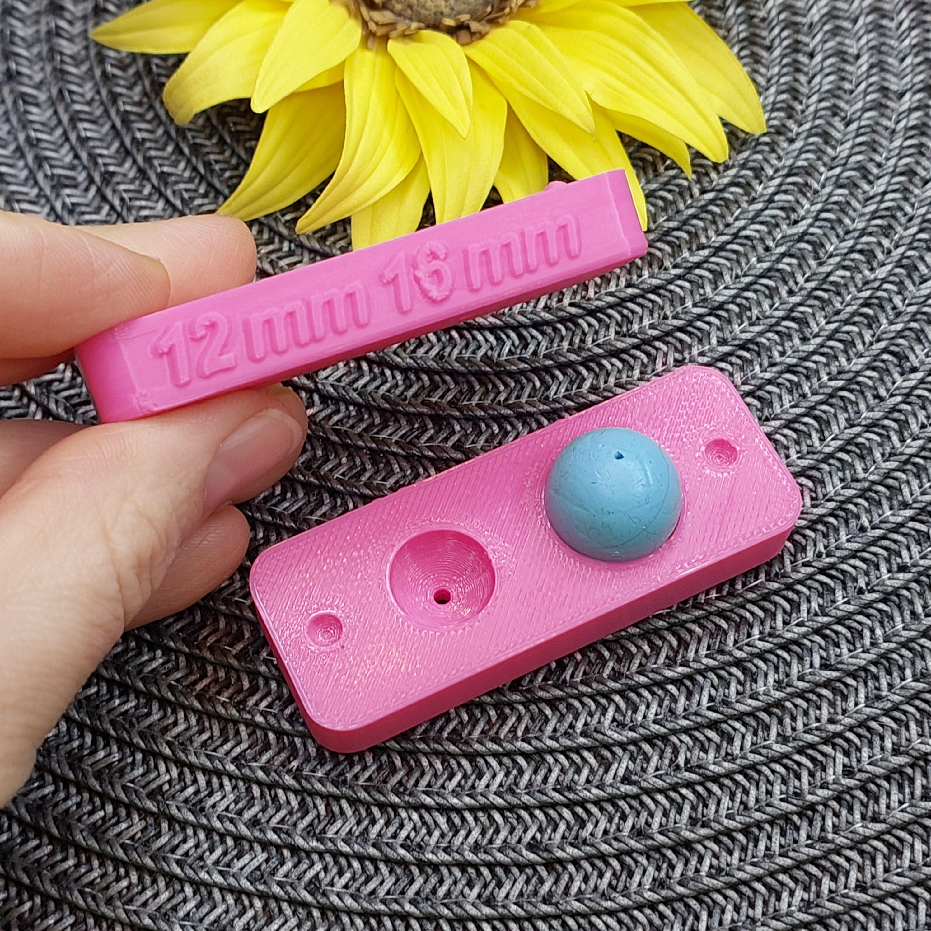 ポリマー粘土ビーズローラーとビーズ穴 12-16 mm/ 0.47-0.63 インチ