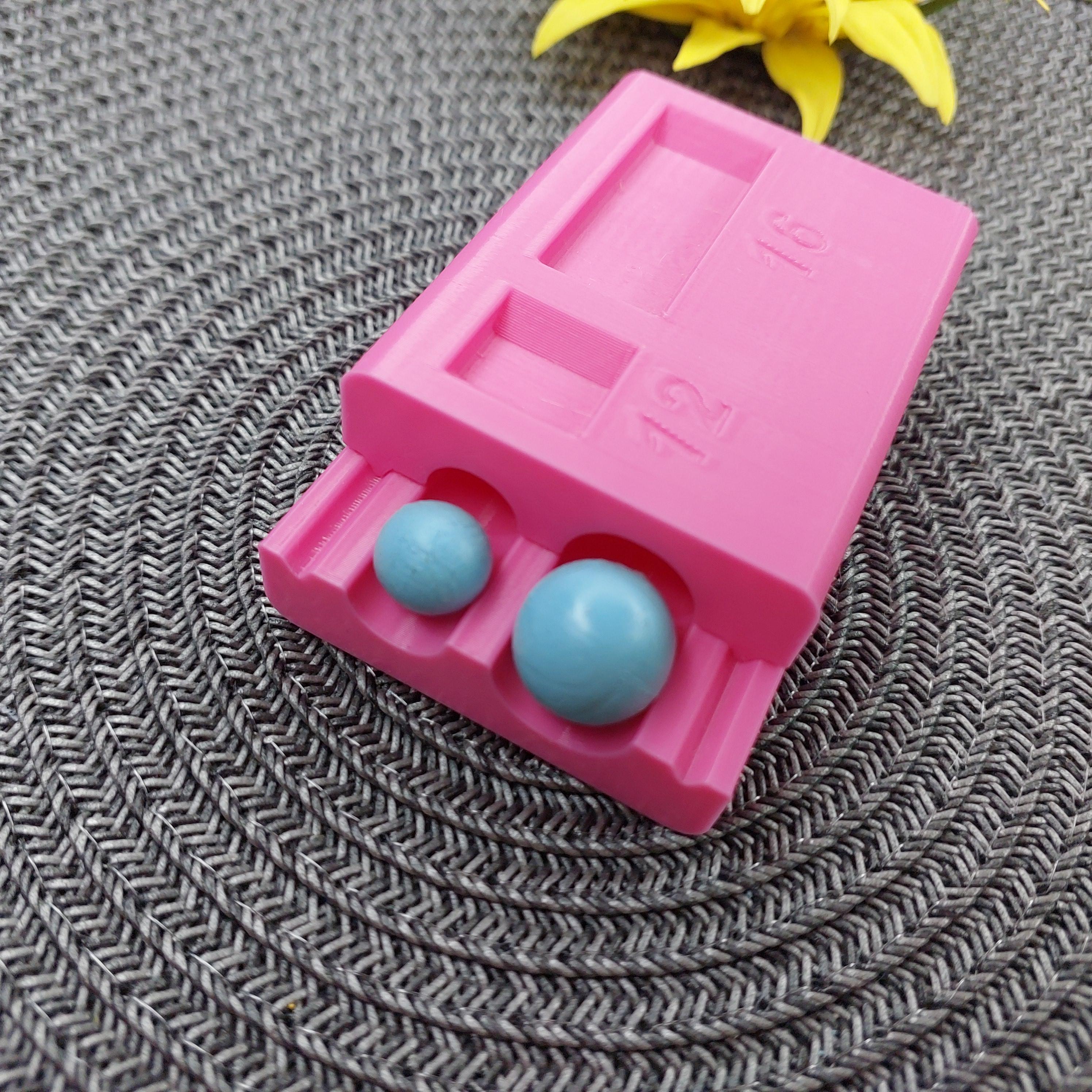 ポリマー粘土ビーズローラーとビーズ穴 12-16 mm/ 0.47-0.63 インチ