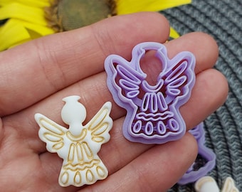 Angel Polymer Clay Cutter, Angel Christmas polymer Clay Cutter, Holiday Clay Cutter, Winter Clay Cutter #3
