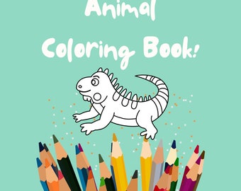 50 Whimsical Wildlife Wonders Coloring Book Pages Animals Super Cute Kid-Friendly Adult - Digital Download Instant PDF iPad Coloring Sheets