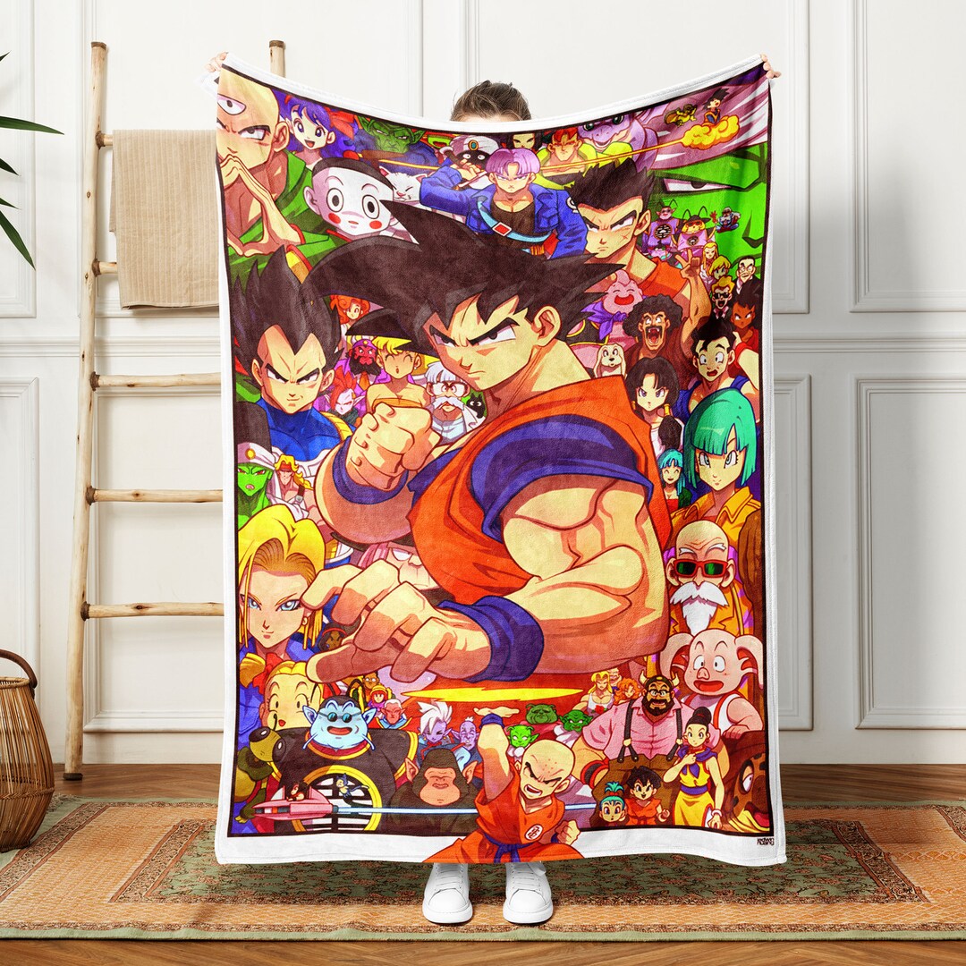Dragon Ball Z Blanket, Anime All Character Bed Throw Blanket, Goku