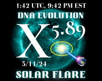 Solar Flares X 5.89 Attivazione Fusione Portale RISVEGLIO 11, 11 MAGGIO 2024