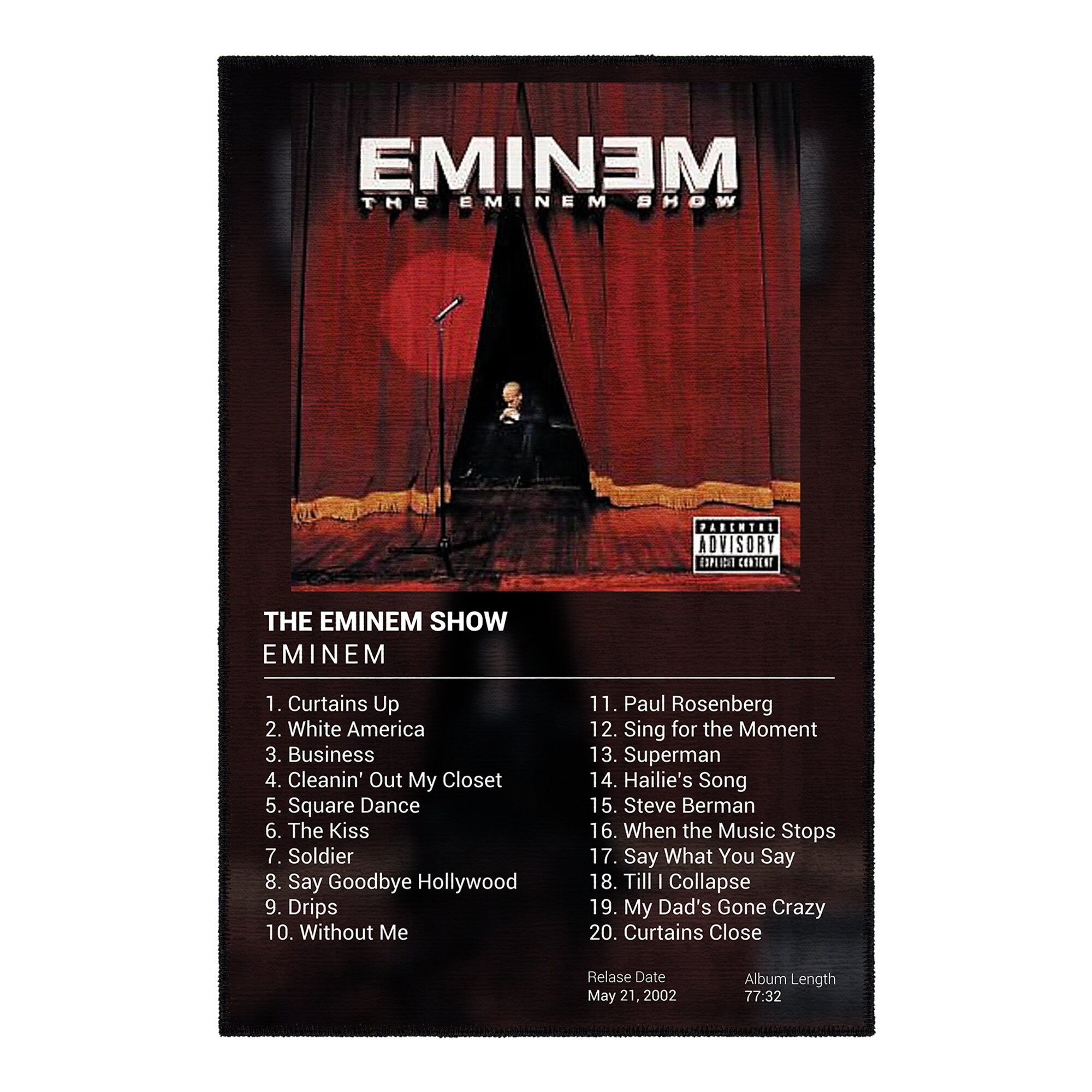 Album Cover Rug, Eminem Album Cover Rug, Living Room Rugs, Area Rugs ...