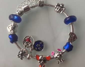 Disney's Lilo and Stitch Blue Charm Bracelet