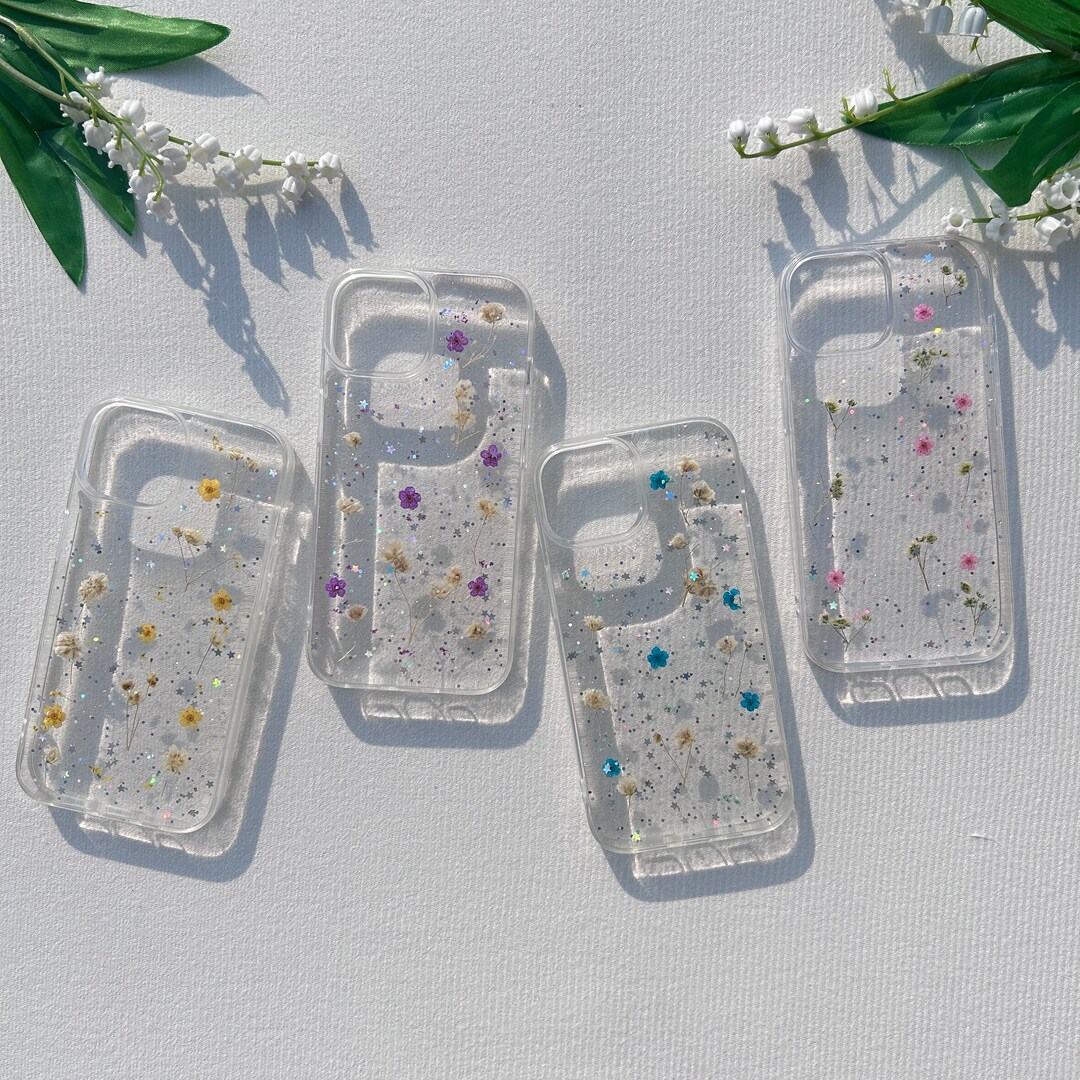 Handmade Pressed Dried Flower Phone Case for iPhone 15 14 13 12 11 Pro Max Case iPhone 7 8 14 15