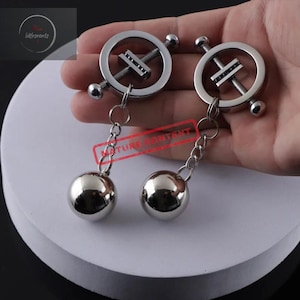 Adjustable Metal Nipple Clamps with Interchangeable Ball Weights