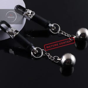 Metal Nipple Clamps Clips With Balls SM Binding props Stimulator Steel Nipple Breast Clamps Flirting