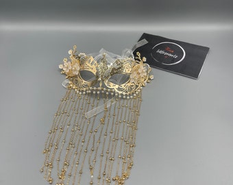 Perles voile masque exquis gland Hanfu chapeaux élégant accessoires photo Halloween 1001 nuit thème mariage tresse accessoires