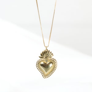 Ex voto | Sacred heart | The imperial - Sacred heart pendant ex voto gold plated 18 carat gold - Christmas gift idea