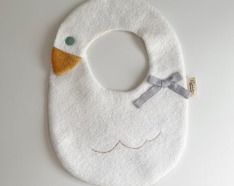 organic cotton swan bib