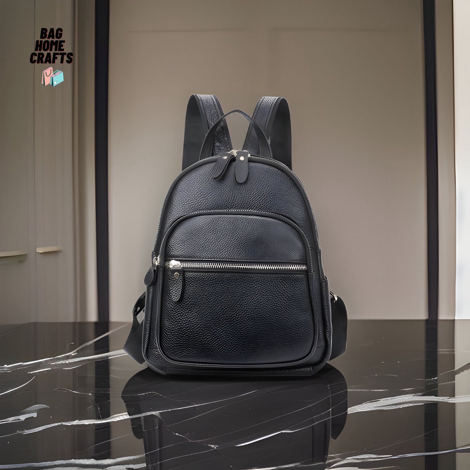 Leather Backpack, Women's Leather Bag, Accessories for Females, School