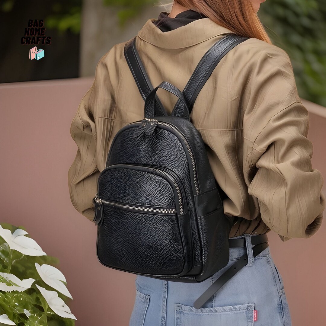 Leather Backpack, Women's Leather Bag, Accessories for Females, School