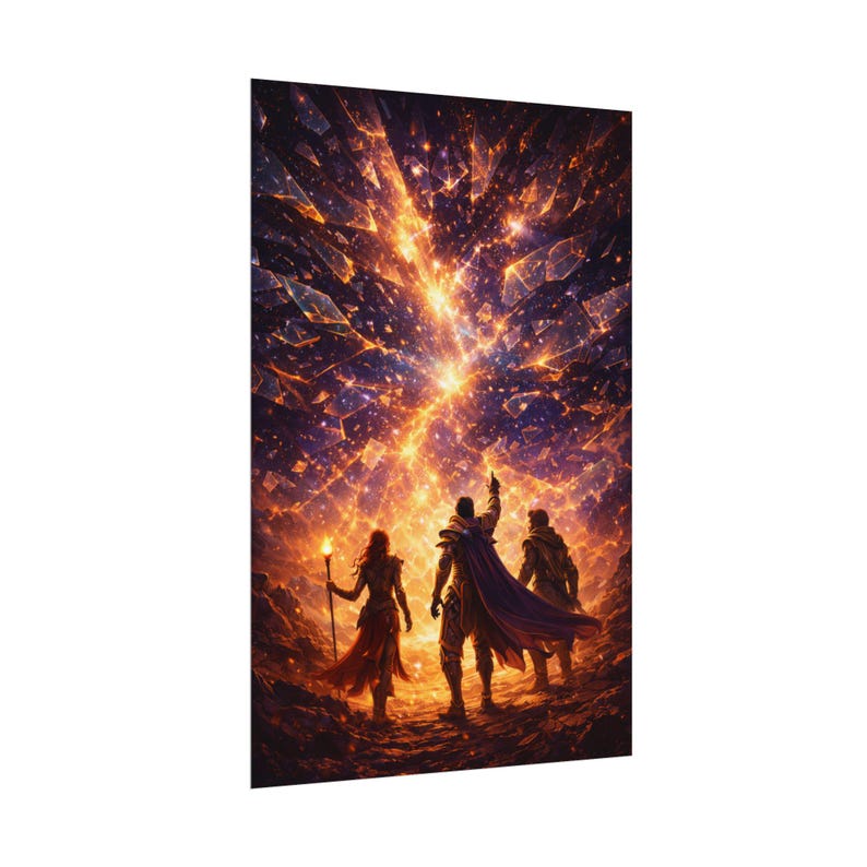 The Shattered Sky – Epic Fantasy Art Print | Celestial Rupture ...