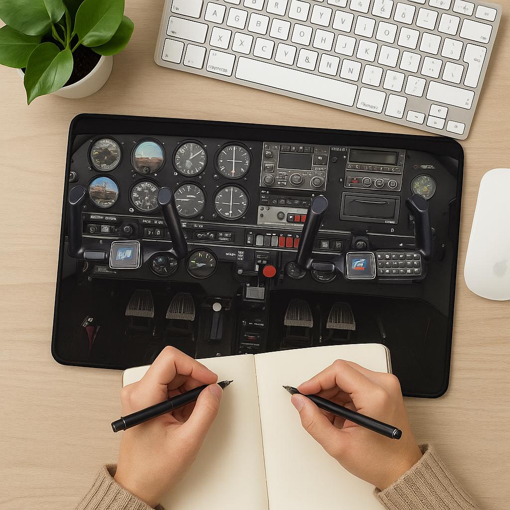 Panel Pad Piper PA-28 Desk Mat – Aircraft Cockpit Instrument Panel Pad – Pilot ...