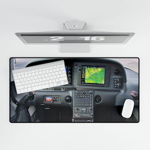 Cirrus Aircraft Cockpit Instrument Desk Mat –  Panel Pad – Pilot Training Simulator Mat – Aviation Desk Pad – Pilot Gift - Flight Sim