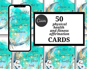 Gift for Women,50 Cards for Exercise, Self-Love & Confidence,quotes about life, For Successful Manifestation