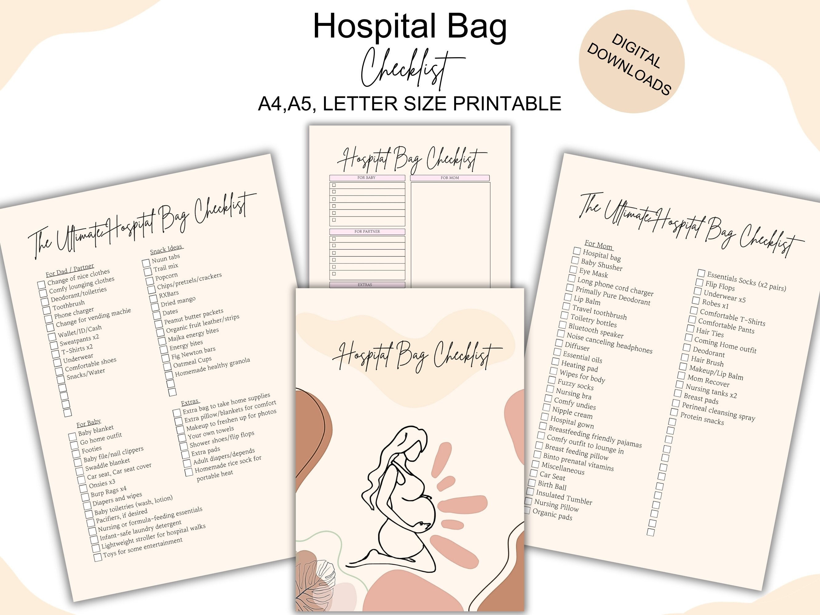 Hospital Bag Newborn Checklist 2019 Buy Hospital Packing List For - Main Image