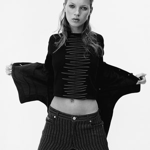Kate Moss Photo Poster Printable Digital File Download Black White Photography Photograph Top Model Picture High resolution image 2