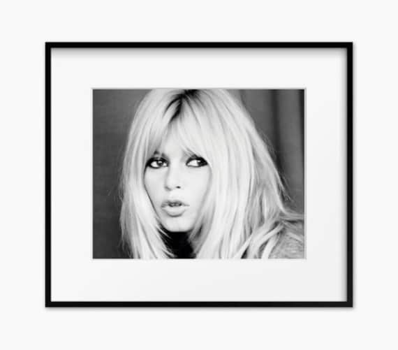 Brigitte Bardot Photo Poster Printable Digital File Download Black