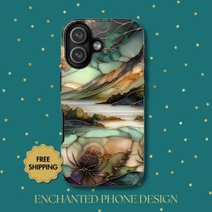 Etui na telefon Scottish Thistle – Celtic Loch Nature Art Cover, kwiatowy wzór inspirowany Szkocją | X30