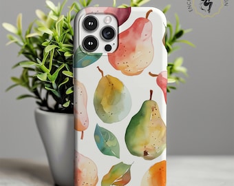 Enchanted Watercolor Pear Fruit Phone Case | Gift for Her | iPhone Case | Galaxy Phone Case | Google Pixel Phone Case | Tough Case 223