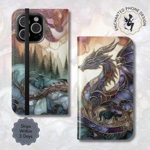 Drachen Flip Hülle für iPhone & Samsung Galaxy – Langlebige Jahr des Drachens Hülle, Einzigartiges Geschenk für Drachenliebhaber