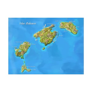 Balearic Islands Poster | Mallorca Poster | Ibiza Poster | Mallorca Print | Ibiza Print | Ibiza Wall Art | Available as print, png jpg pdf
