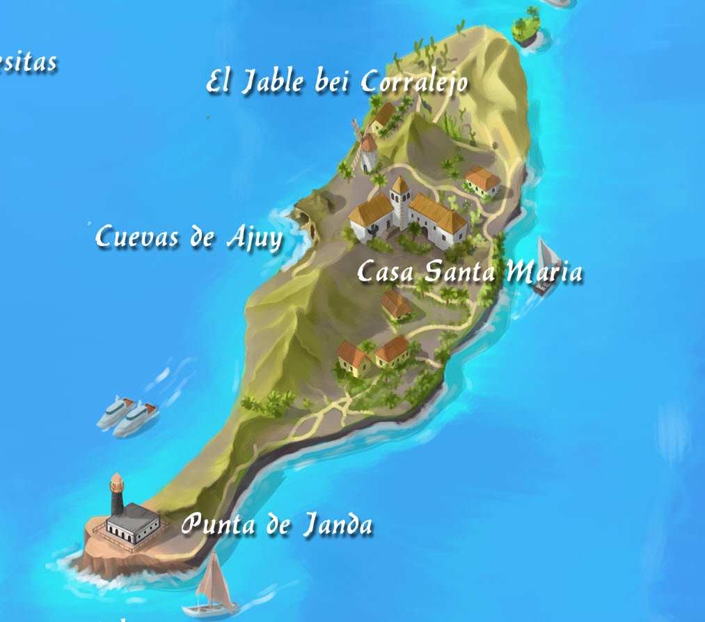 Islas Canarias Canary Islands Poster Birthday Gift Lanzarote Print