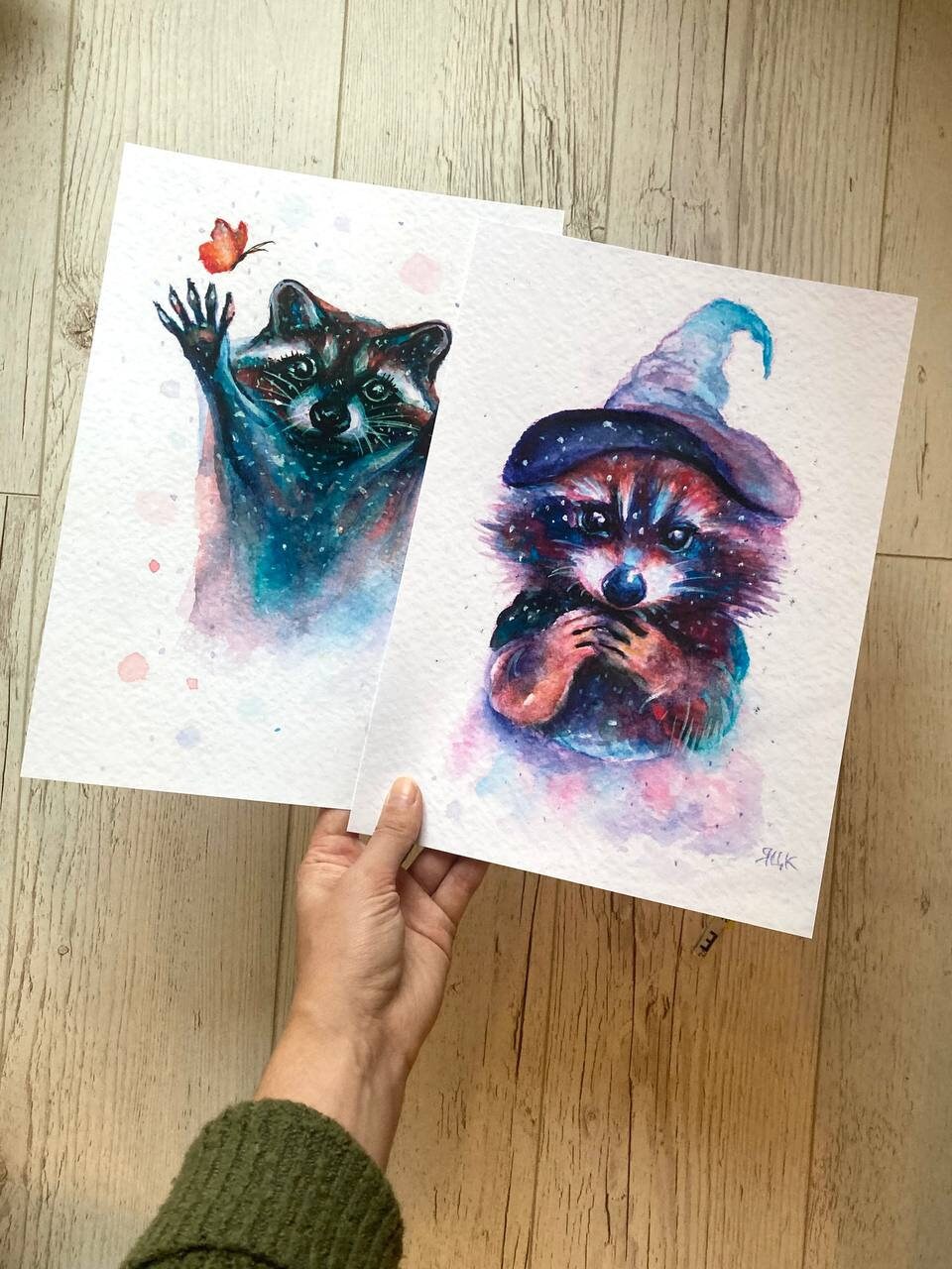 Raccoon Print, Watercolor Racoon Gifts, Baby Animal Poster, Nursery ...