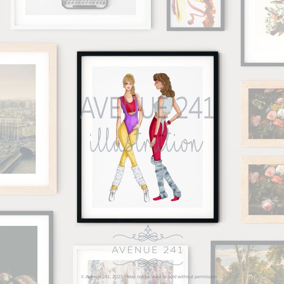 1980s Fashion Illustration Prints 80s Fashion Illustration Print