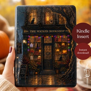 Kindle用インサート｜ウィッチーシティ書店 - 秋の雰囲気漂う読書好きのための電子書籍リーダーケース（デジタルダウンロード）