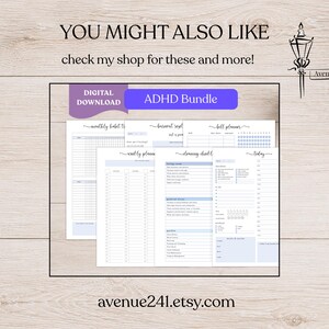 ADHD Daily Planner Page | Hourly Schedule, Brain Dump, To-do List (Digital Download) image 15