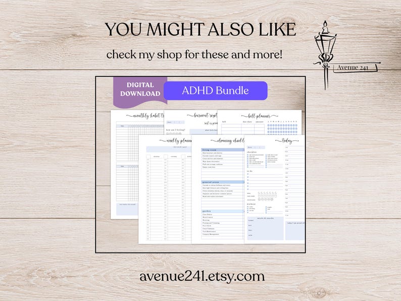 ADHD Daily Planner Page | Hourly Schedule, Brain Dump, To-do List (Digital Download) image 15