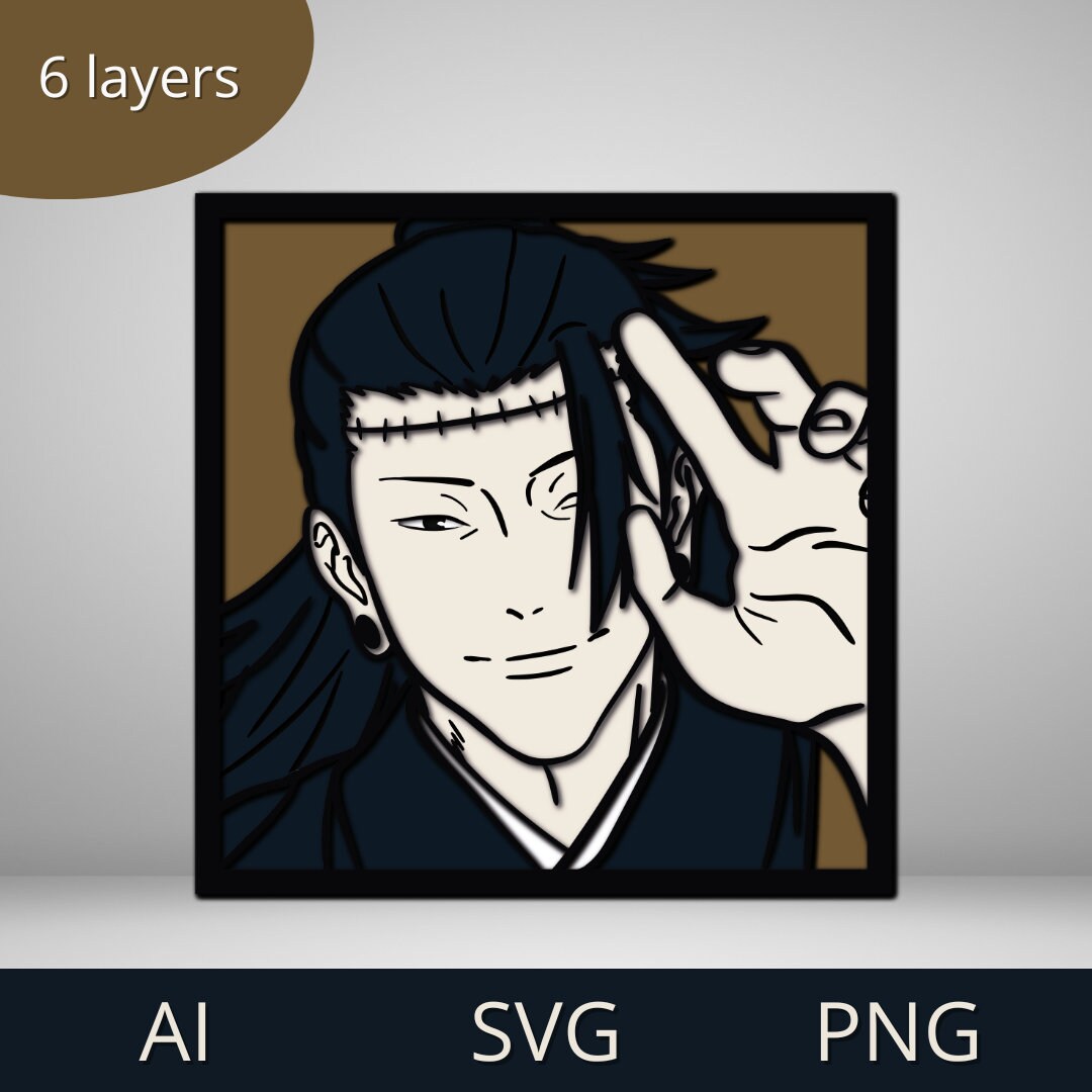 Geto Vector Geto SVG Layered Design Anime Vector 6 Layers J.uj.utsu K.ai.se.n File ...
