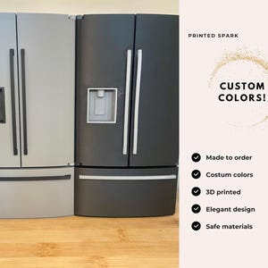 1:6 Scale 3D Printed Miniature Dollhouse Refrigerator – Two-Door Modern Fridge I Dollhouse miniatures