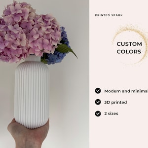 Elegant 3D Printed Vase | Modern Minimalist Home Decor | Decorative Vase | Luxe Flower Vase Gift